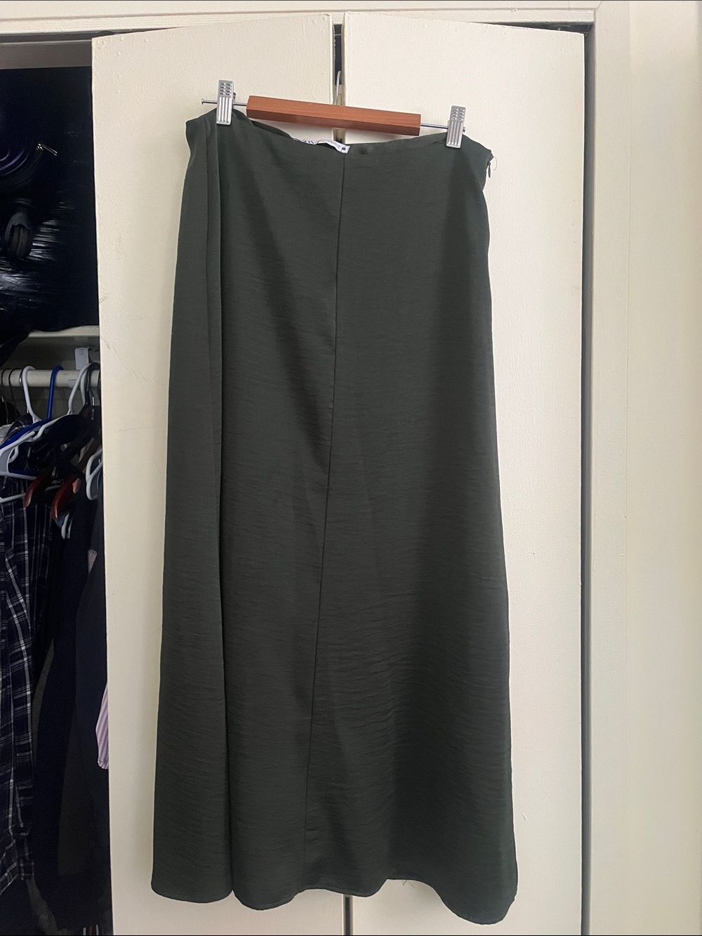 Zara Dark Olive Maxi Skirt